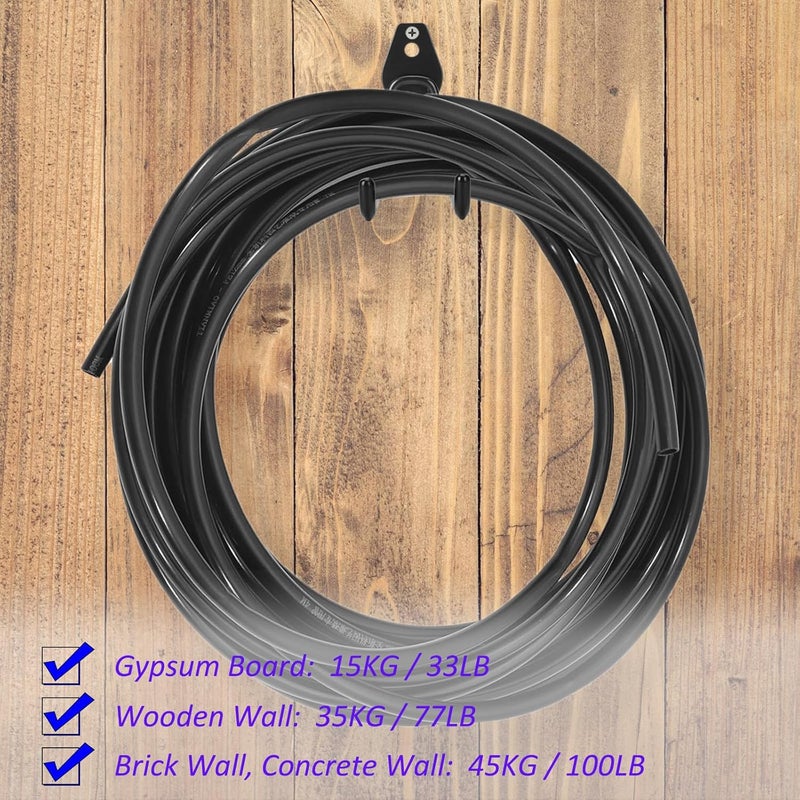 Suprom 4 Pack Garage Hooks Heavy Duty - Supports 100 lbs, Utility Steel Garage Hanger & Organizer for Organizing Garden Lawn Tools, Ladders, Garden Hose, Digging Shovel, Bikes, Ropes - Image 5